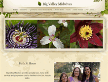 Tablet Screenshot of bigvalleymidwives.com